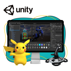 Мир игр на Unity 2D на популярном движке + AI-помощники - КИБЕРшкола программирования для детей, компьютерные курсы для школьников, начинающих и подростков - KIBERone г. Волжск