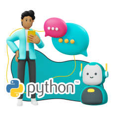 Умный чат-бот на Python - КИБЕРшкола программирования для детей, компьютерные курсы для школьников, начинающих и подростков - KIBERone г. Волжск